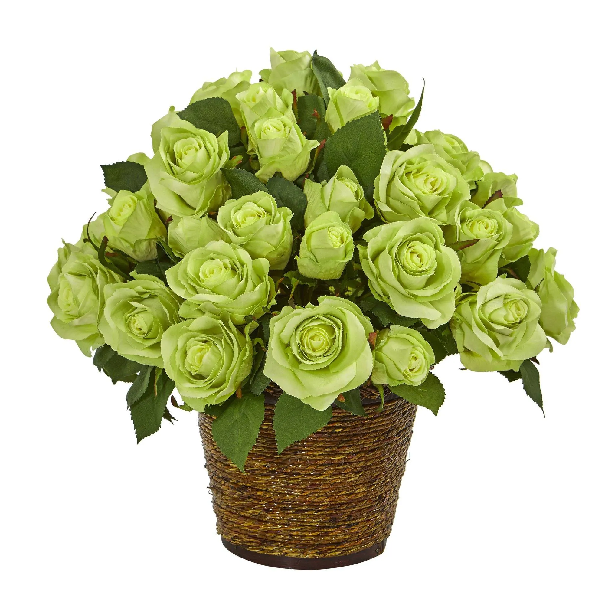 14” Rose Artificial Arrangement in Basket