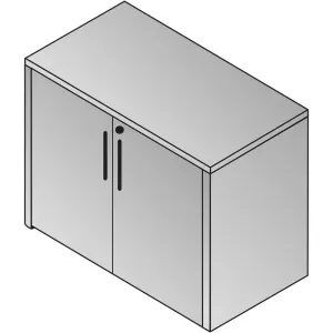 2-Door Storage Cabinet 36X22 (Slate Grey), NAP-13-SGW