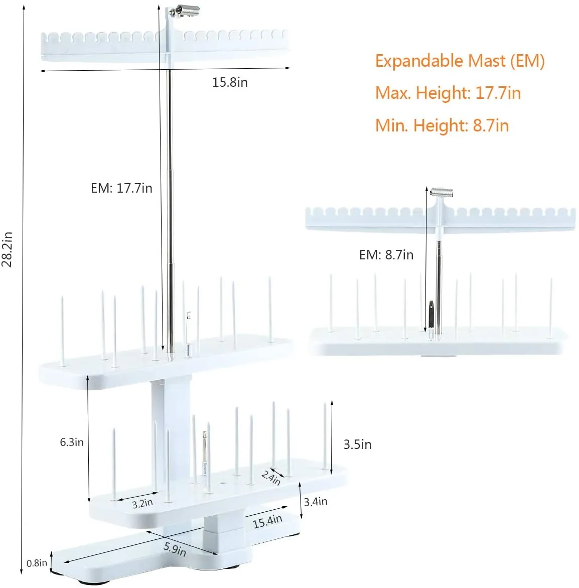 20 Spool Embroidery Thread Stand