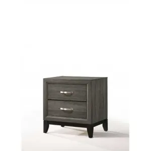 24" X 16" X 25" Weathered Gray Paper Veneer Nightstand