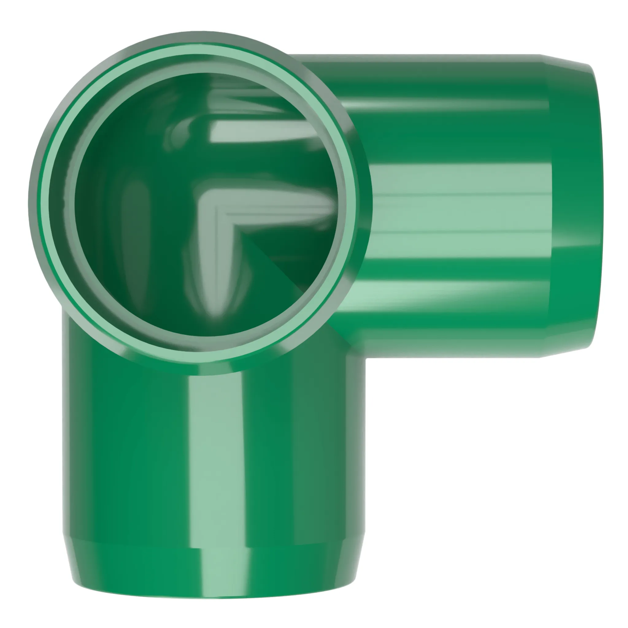 3/4 in. 3-Way PVC Elbow Fitting, Furniture Grade  - Green