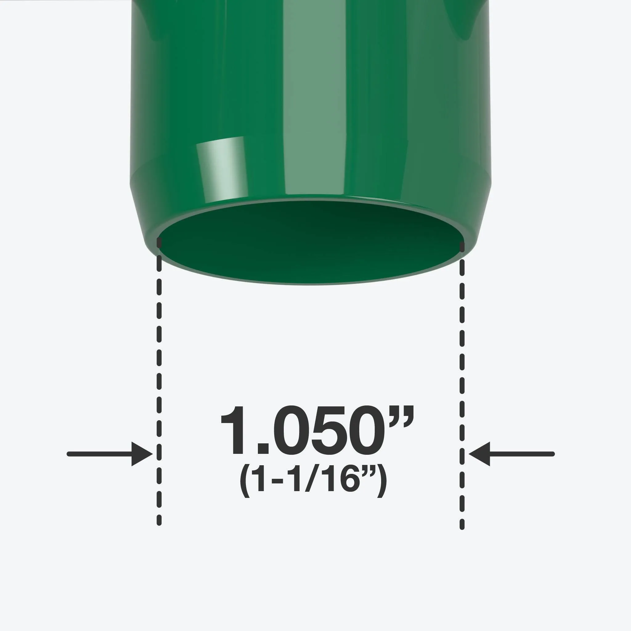 3/4 in. 3-Way PVC Elbow Fitting, Furniture Grade  - Green