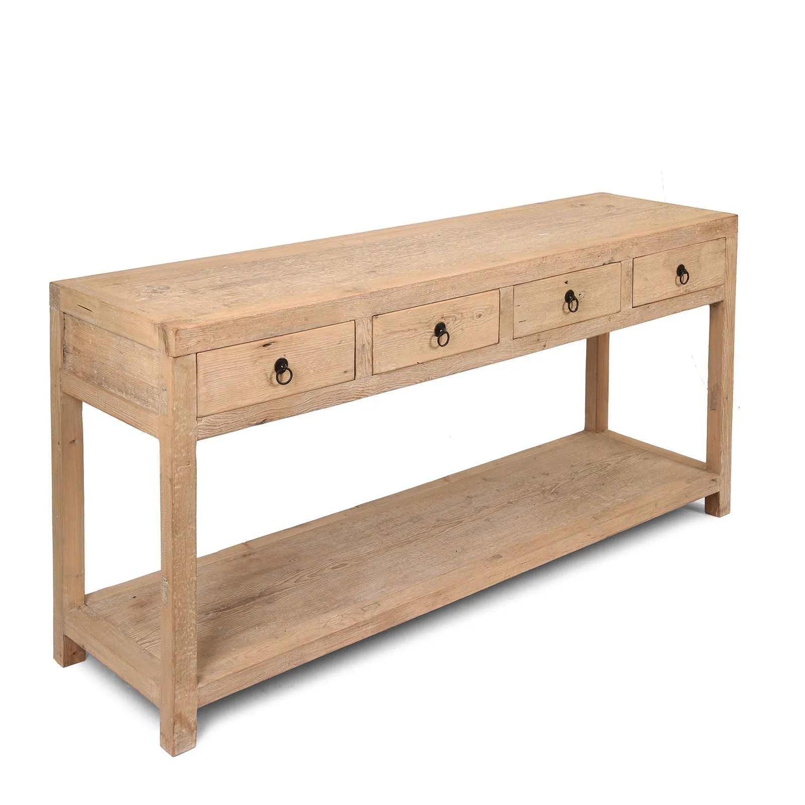 4 Drawer Console Table Made From Reclaimed Pine