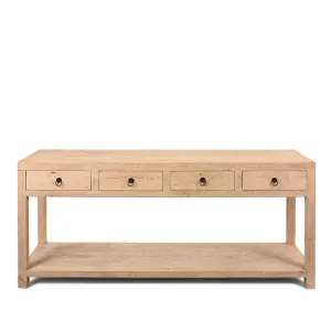 4 Drawer Console Table Made From Reclaimed Pine