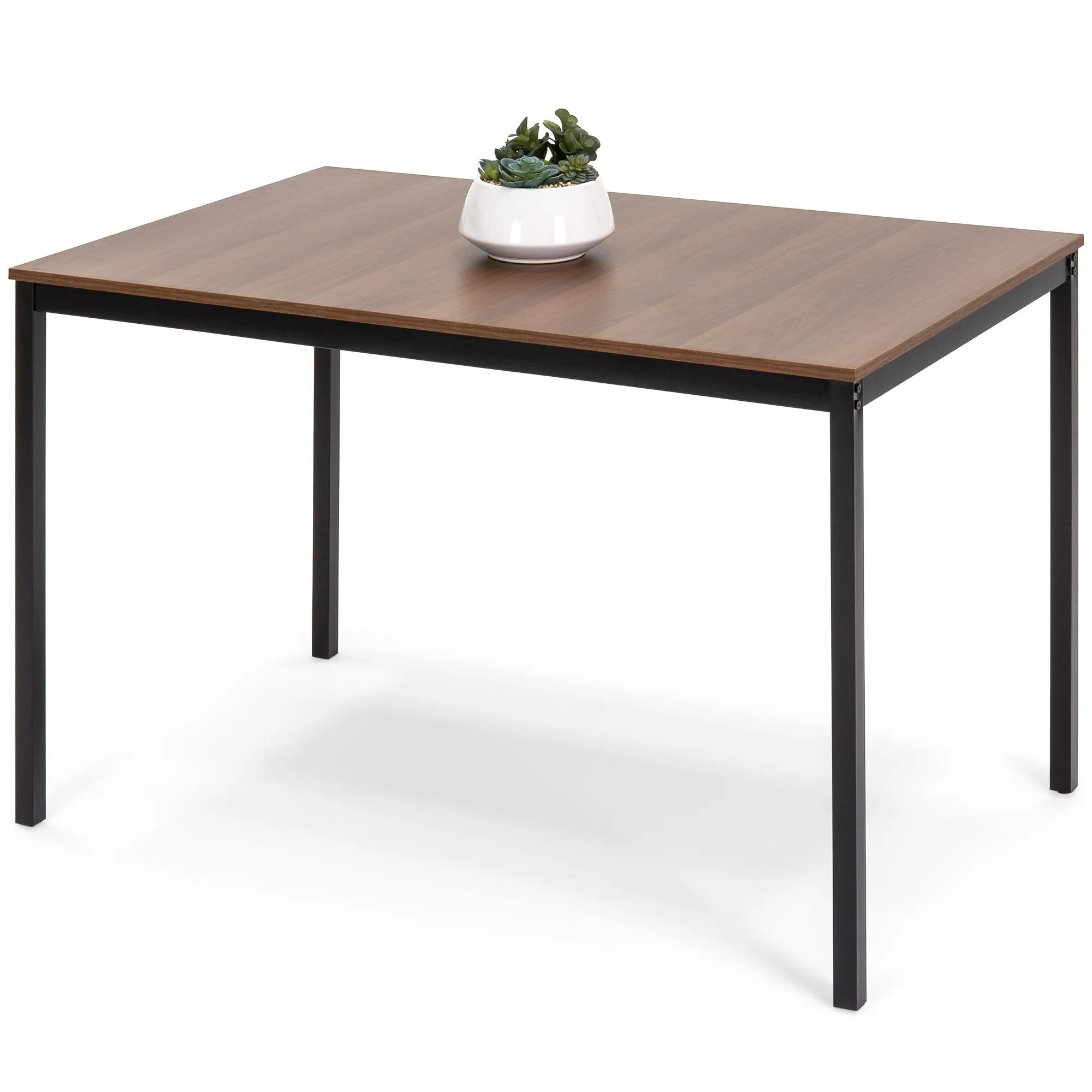 48in Modern Rectangular Dining Table Office Desk - Brown