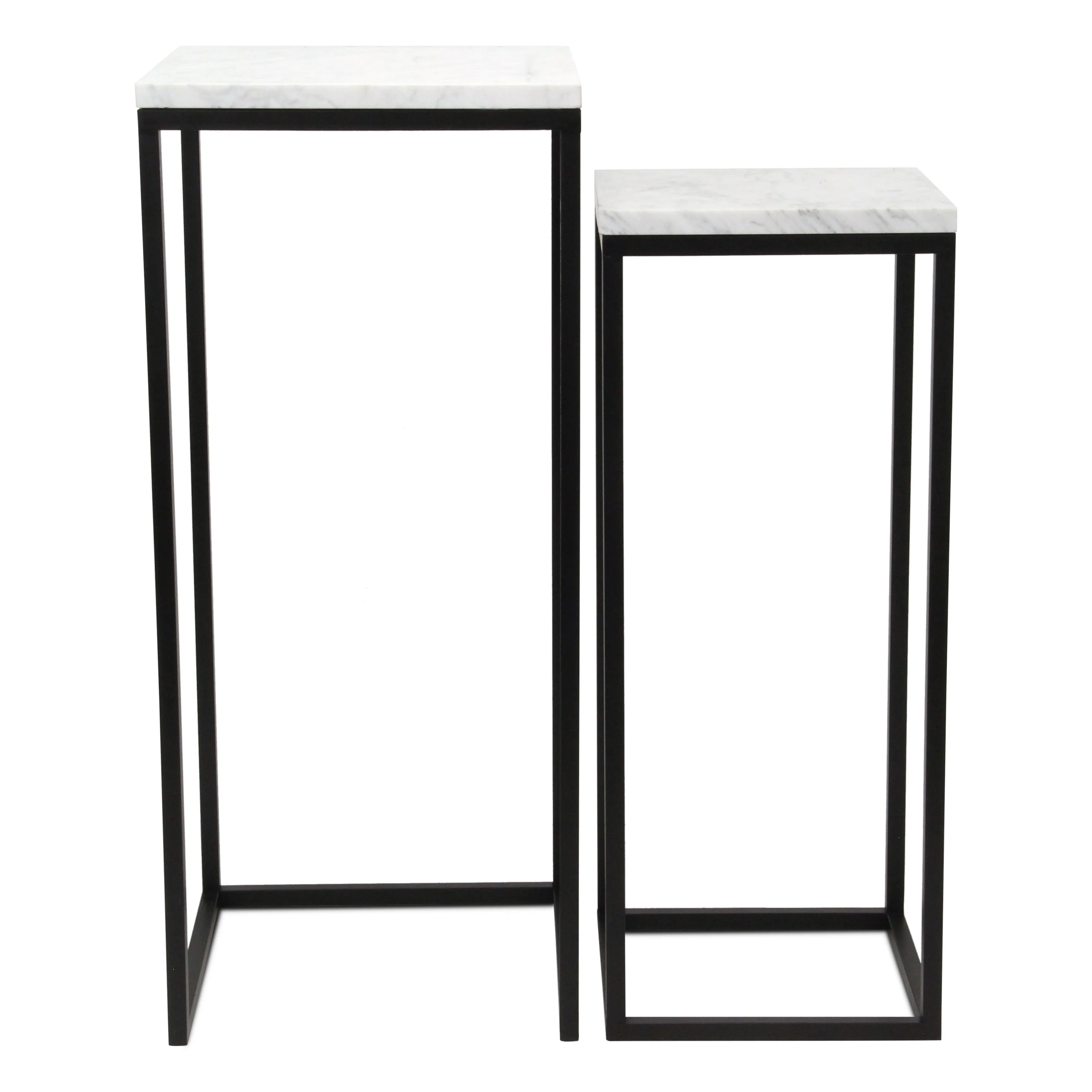 6025-2WT - Sarraseau Marble Side Tables