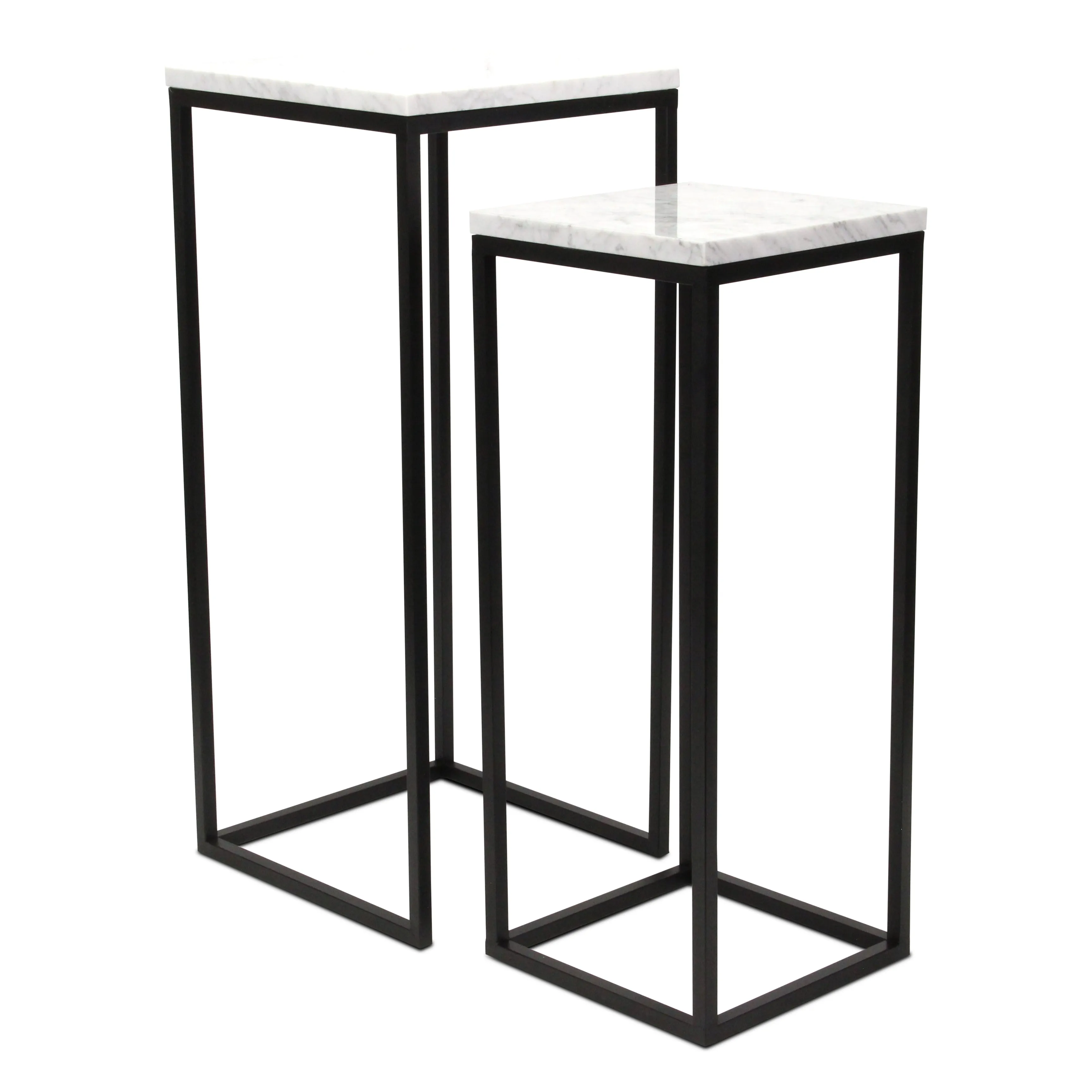 6025-2WT - Sarraseau Marble Side Tables