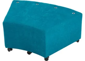 Aalto - Concave Ottoman Base - Teal - 100x60x43cm