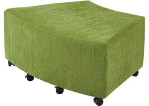 Aalto - Convex Ottoman Base - Lime - 100x60x43cm