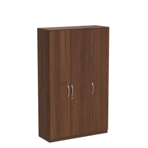 Amazon Brand - Solimo Medusa Engineered Wood 3 Door Wardrobe (Walnut Finish)