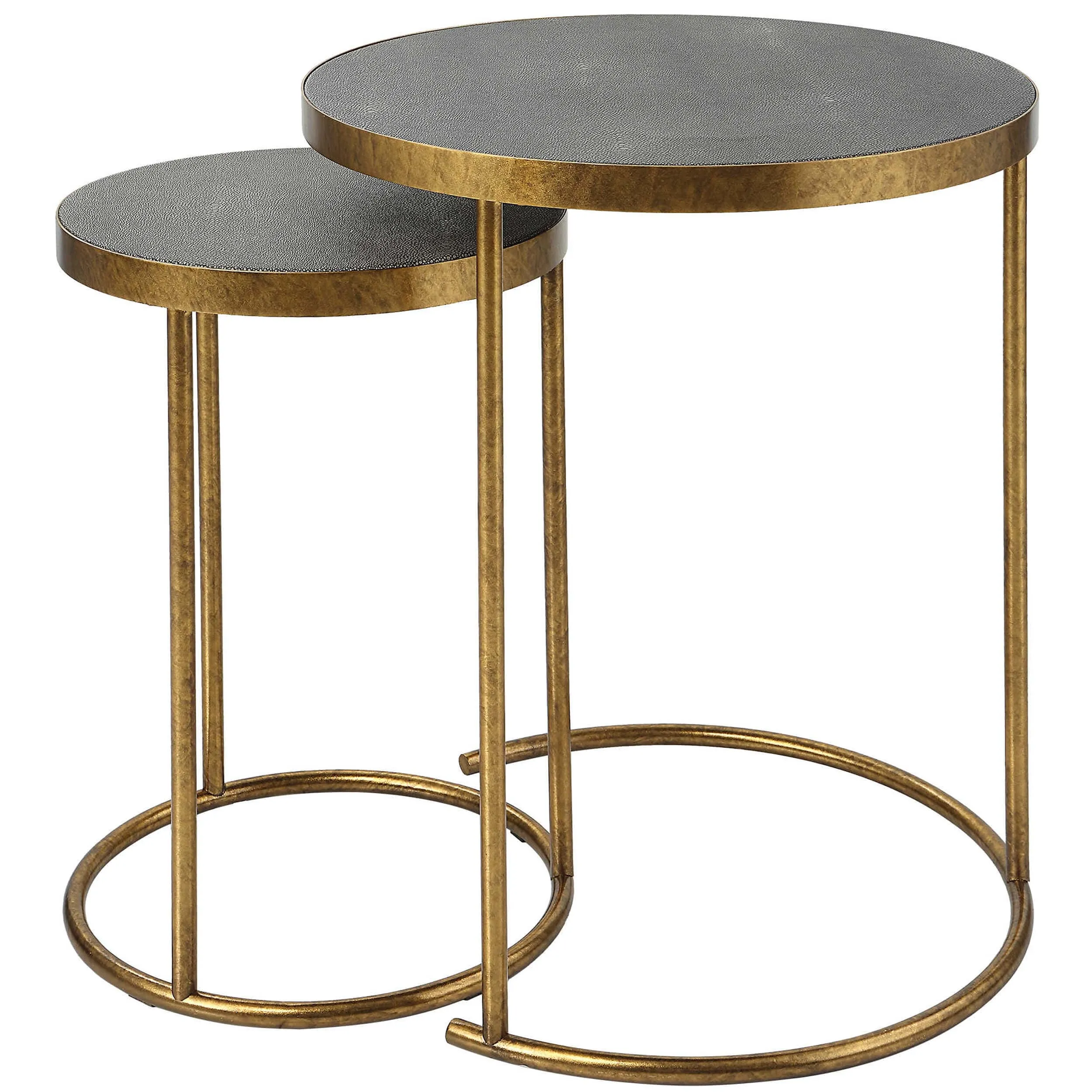 Aragon Nesting Tables, Gray, Set of 2