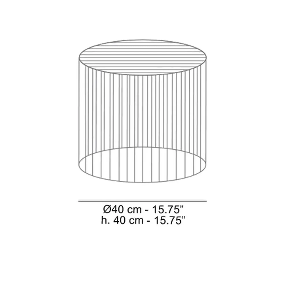 Atipico Tamburo diam.40 cm small Table metal