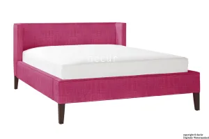 Banbury Linen Upholstered Bed - Fuchsia