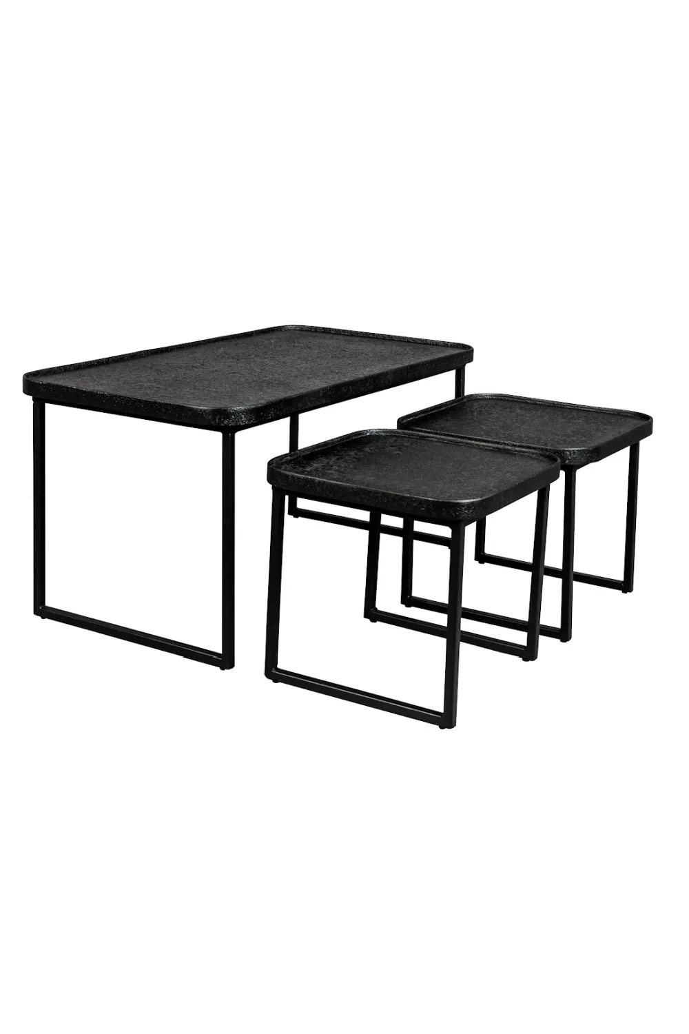 Black Metal Coffee Table Set (3) | Dutchbone Winston