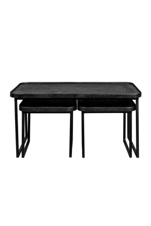 Black Metal Coffee Table Set (3) | Dutchbone Winston