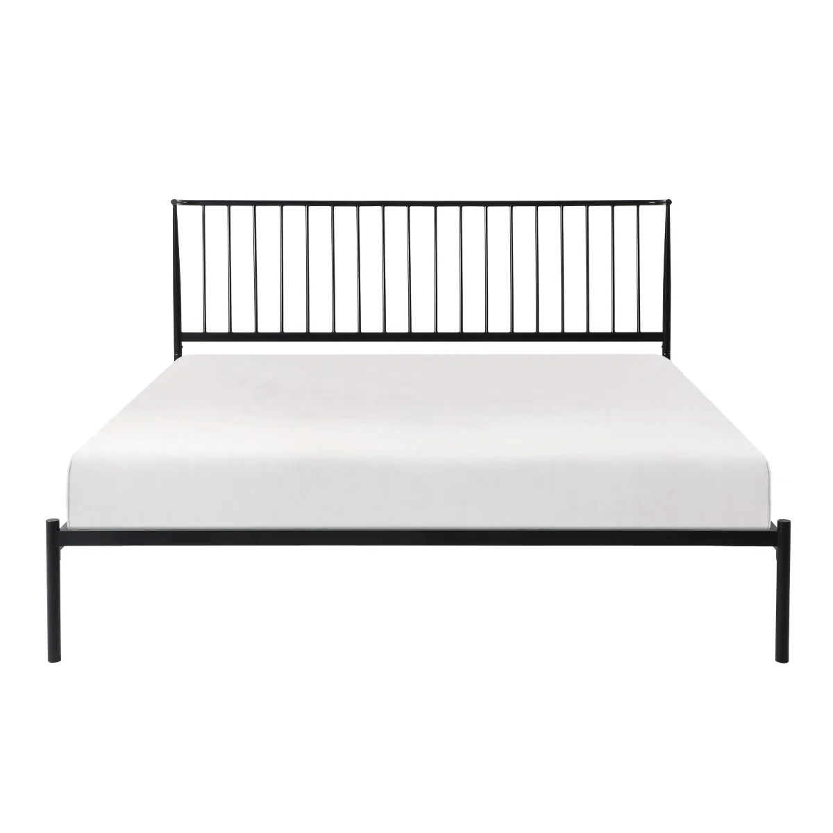 Black Metal King Platform Bed - No Box Spring Needed