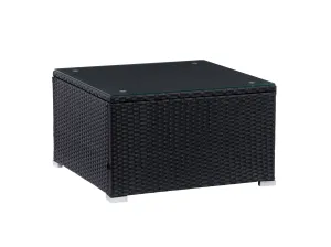 Black Square Outdoor Coffee Table