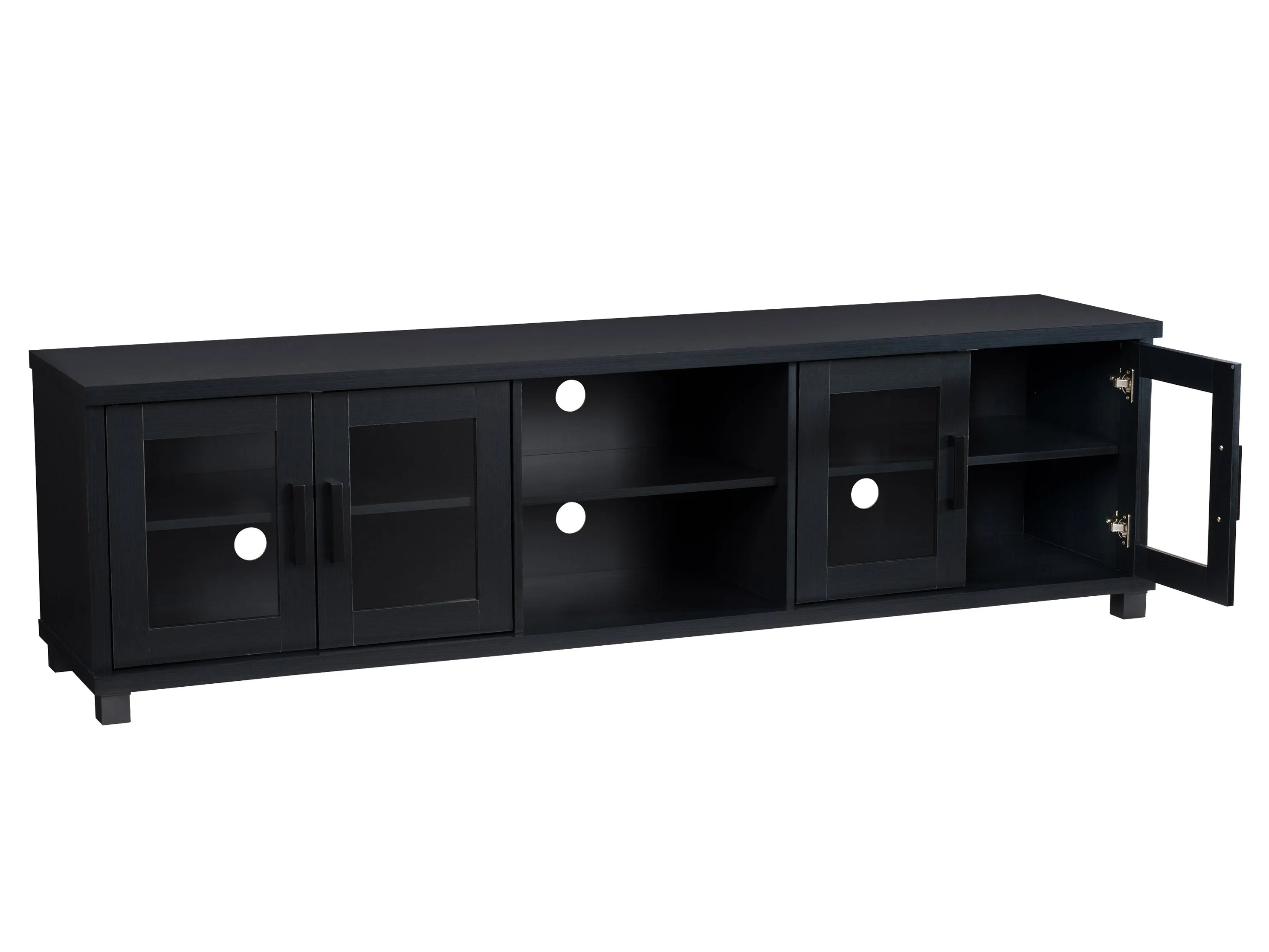 Black TV Bench for TVs up to 95 Inches