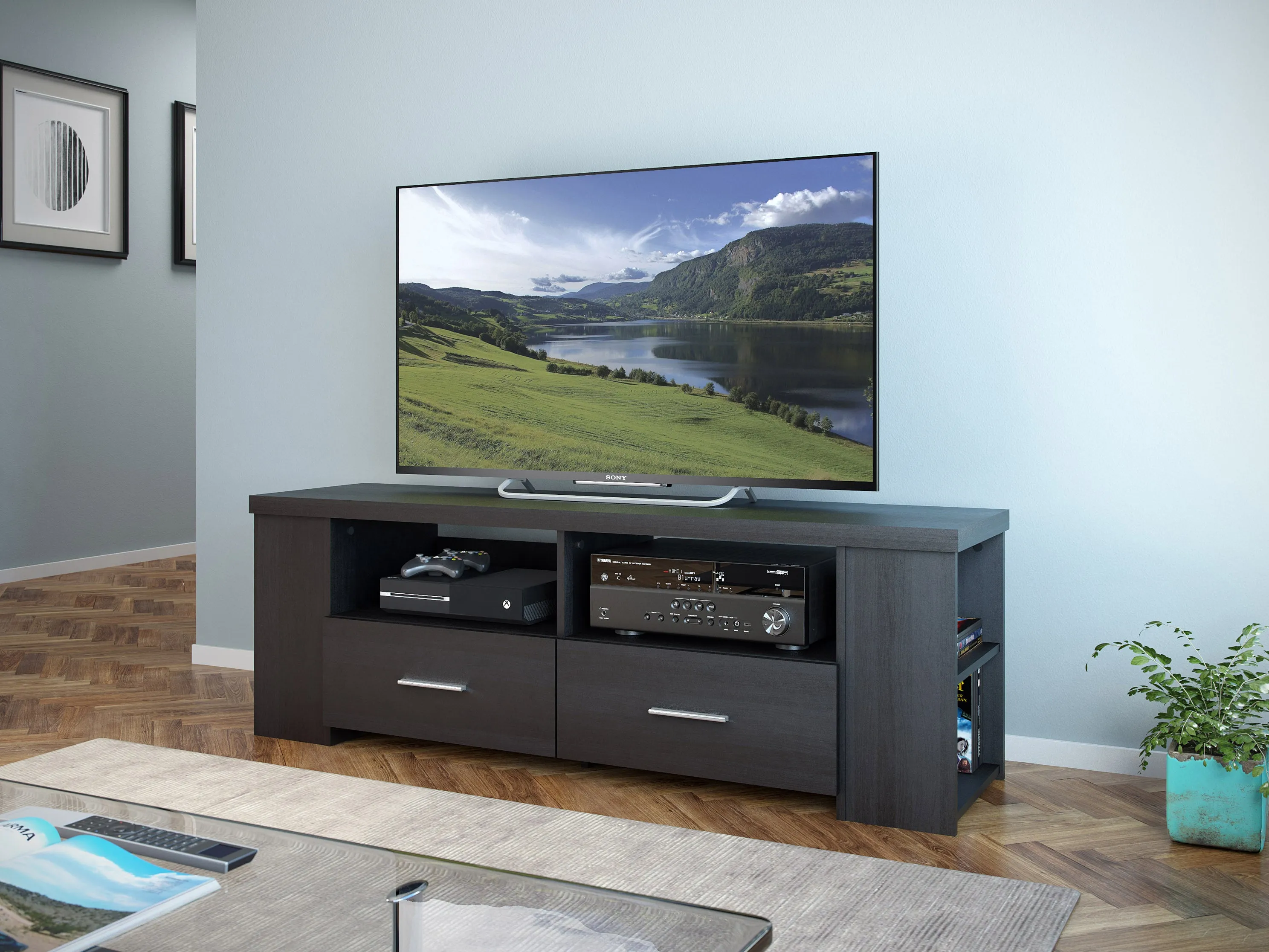 Black TV Stand, TVs up to 75"