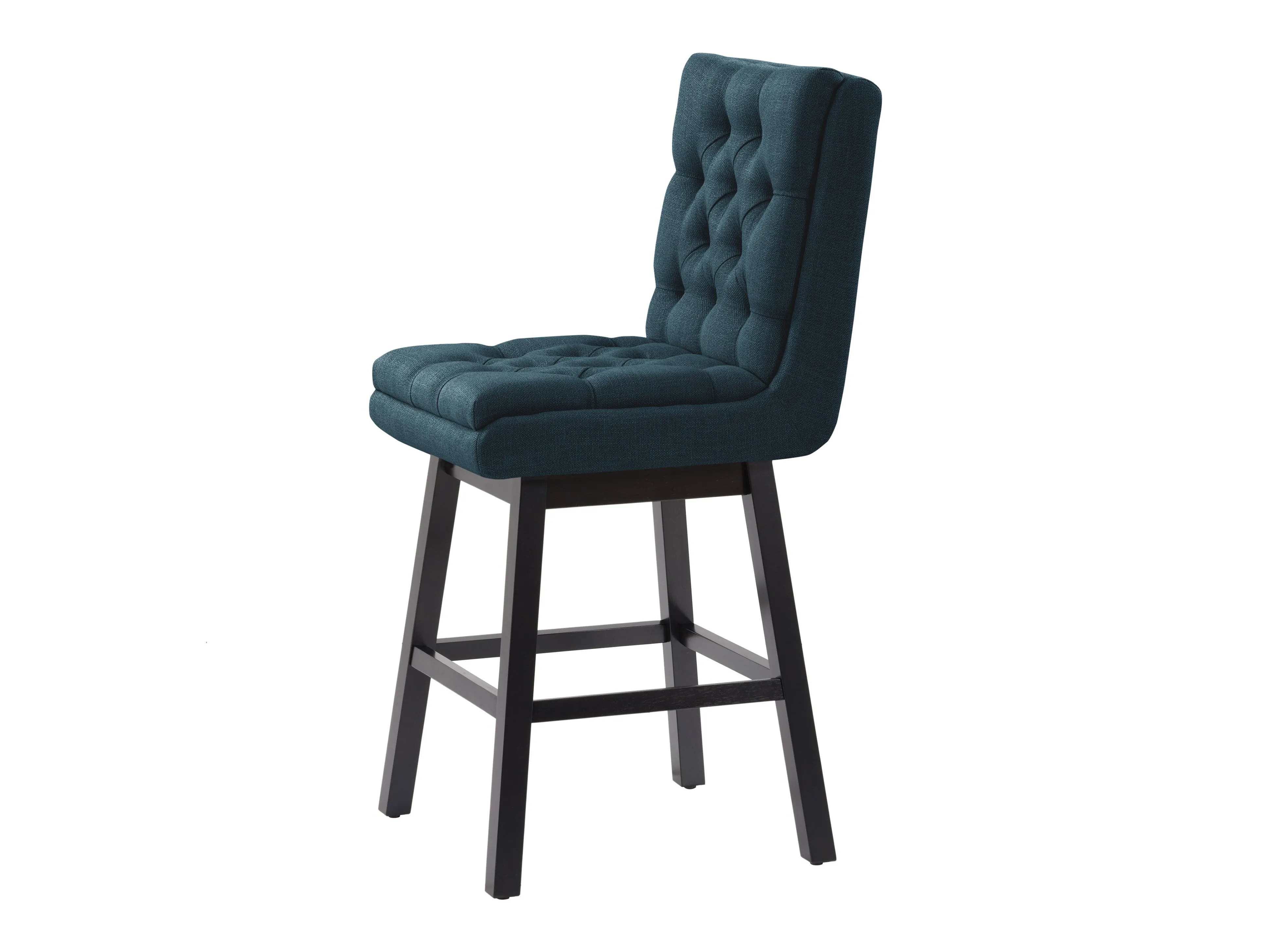 Blue Button Tufted Bar Stools