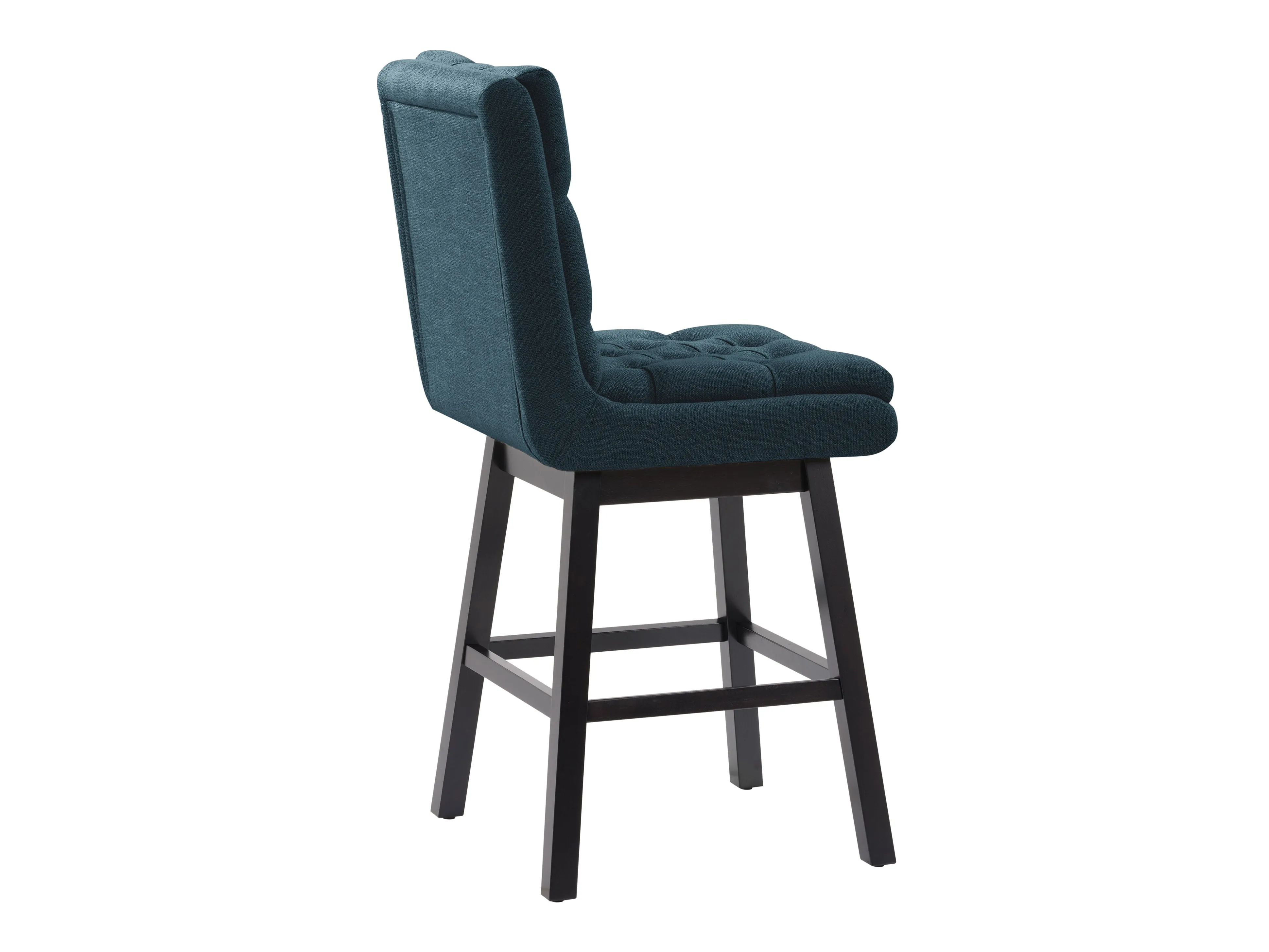 Blue Button Tufted Bar Stools