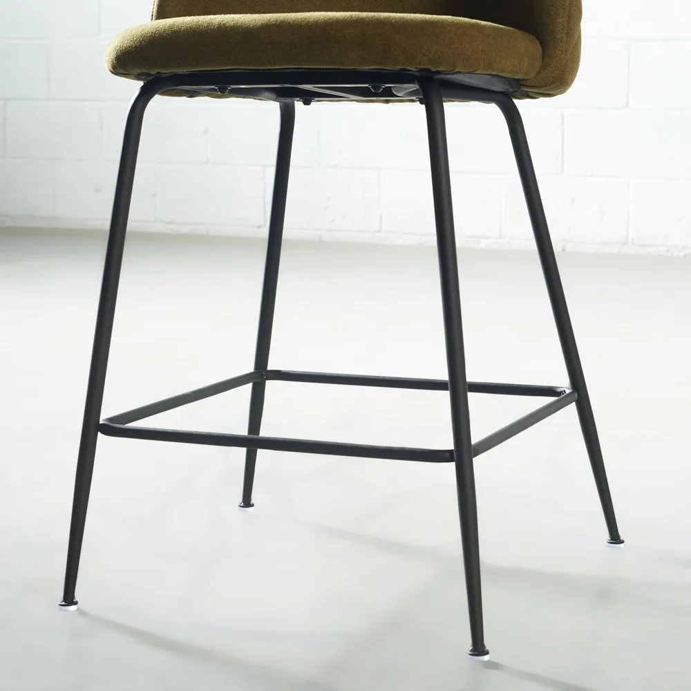 BRANSON - Green Fabric Counter Stool - FINAL SALE