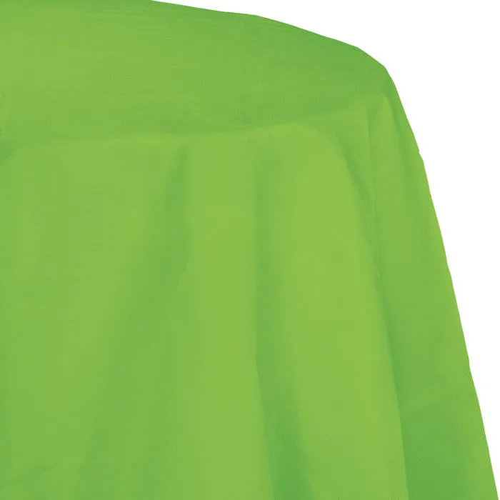 Bulk Fresh Lime Round Paper Table Covers 82 inch (12 per Case)