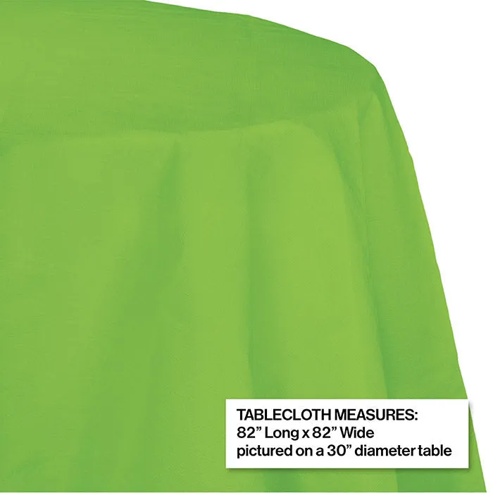 Bulk Fresh Lime Round Paper Table Covers 82 inch (12 per Case)