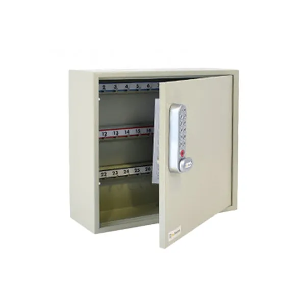 CodeLocks - Key Secure Hook Padlock Cabinet w/ CL255 - Portable - Mechanical Lock - Tubular Mortise Latch - 25 Padlocks