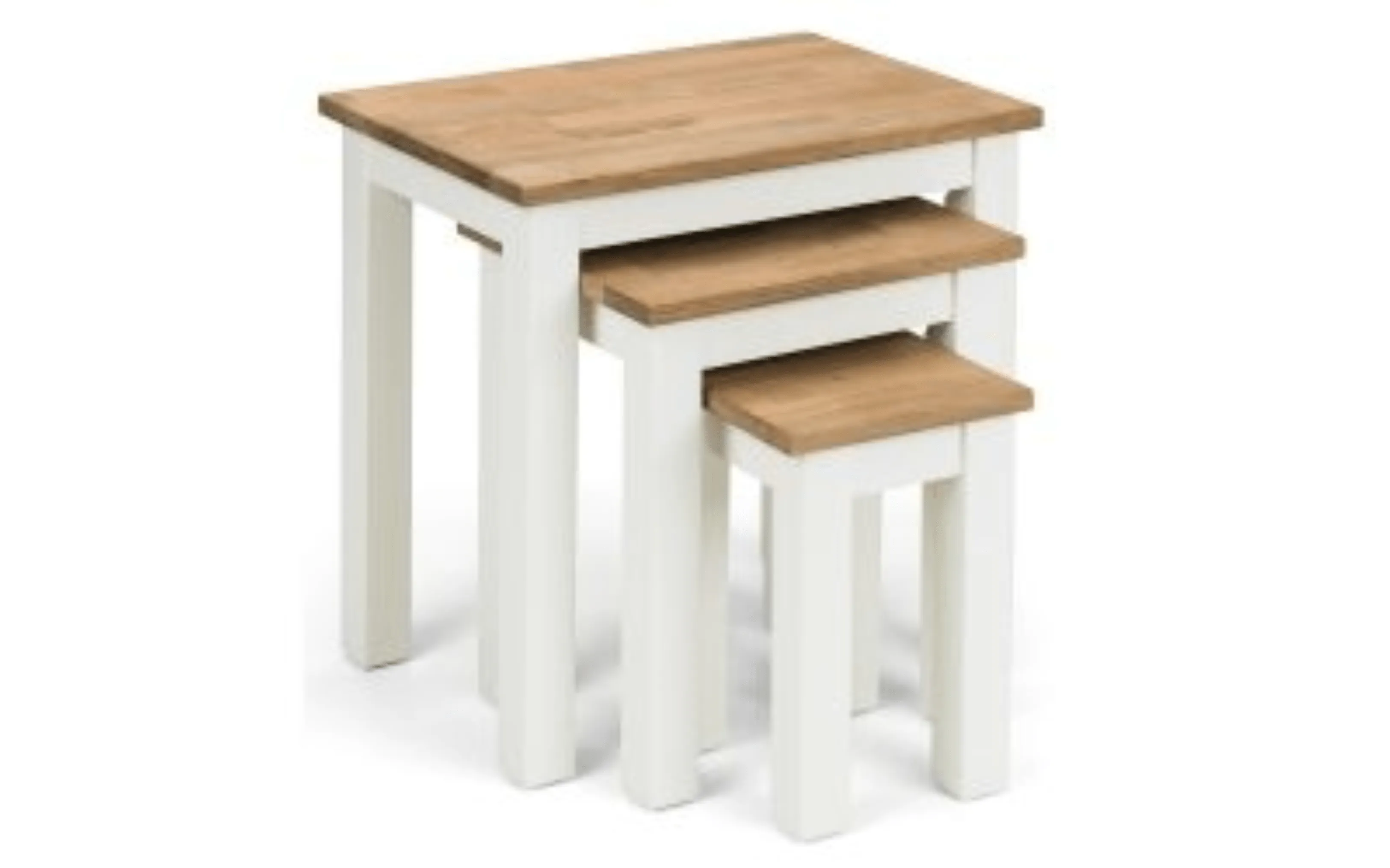 Coxmoor Nest Of 3 Tables - Ivory & Oak