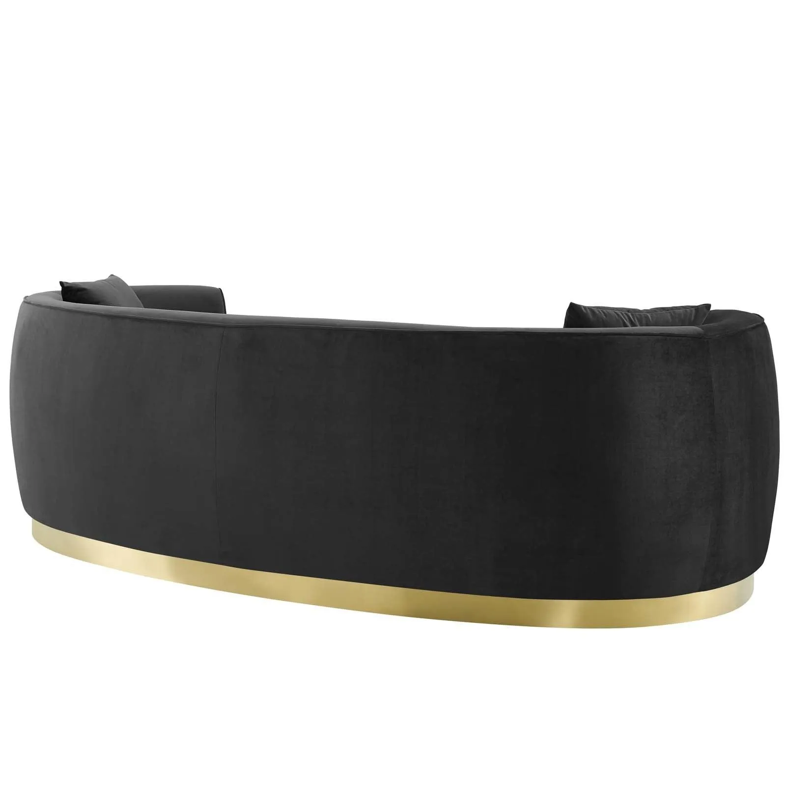 Curvy Velvet Sofa in Black