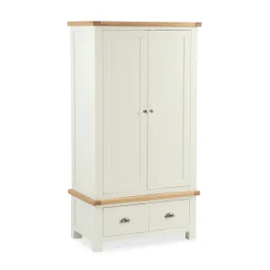 Daymer Cream Double Wardrobe with Drawers