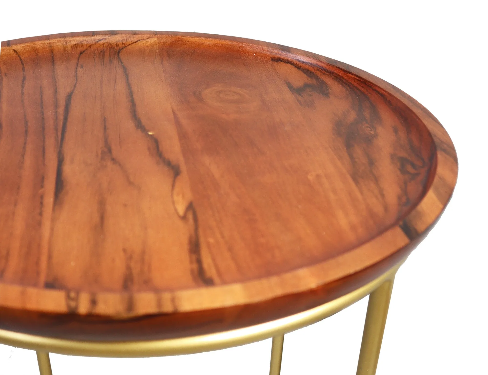 Delphyne Round Side/Lamp Tables, Wooden Tops-Large(40dia x 56cm)