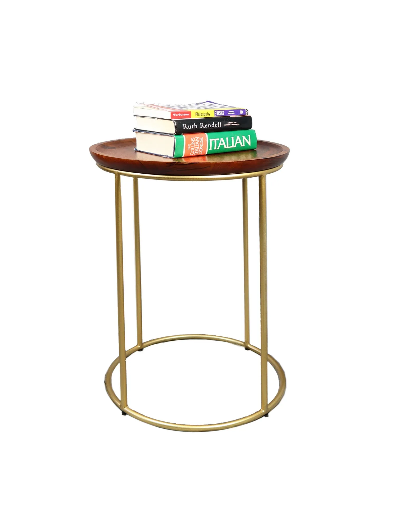 Delphyne Round Side/Lamp Tables, Wooden Tops-Large(40dia x 56cm)