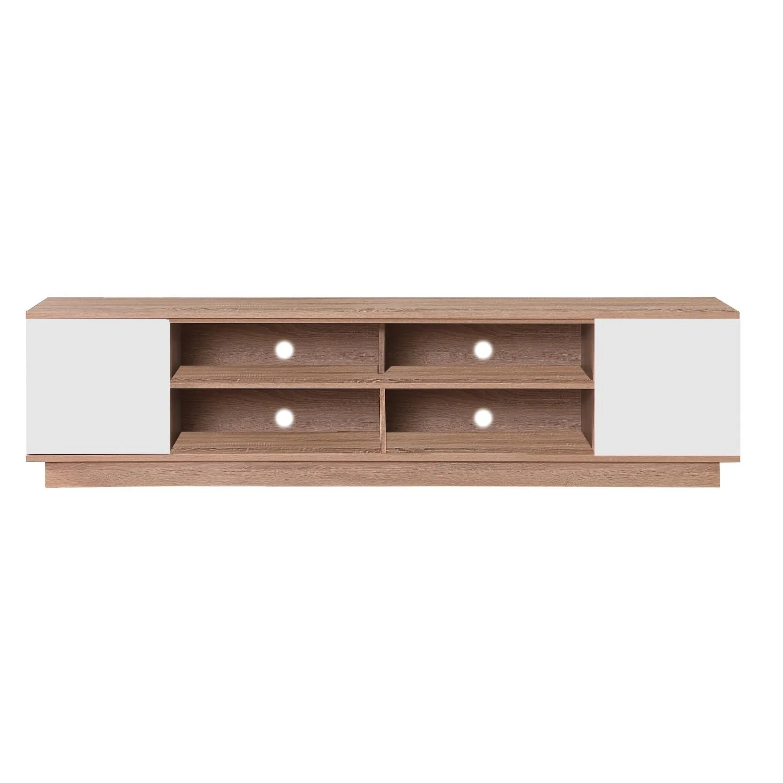 DELUX 200cm Entertainment Unit, Oak and White by Tauris