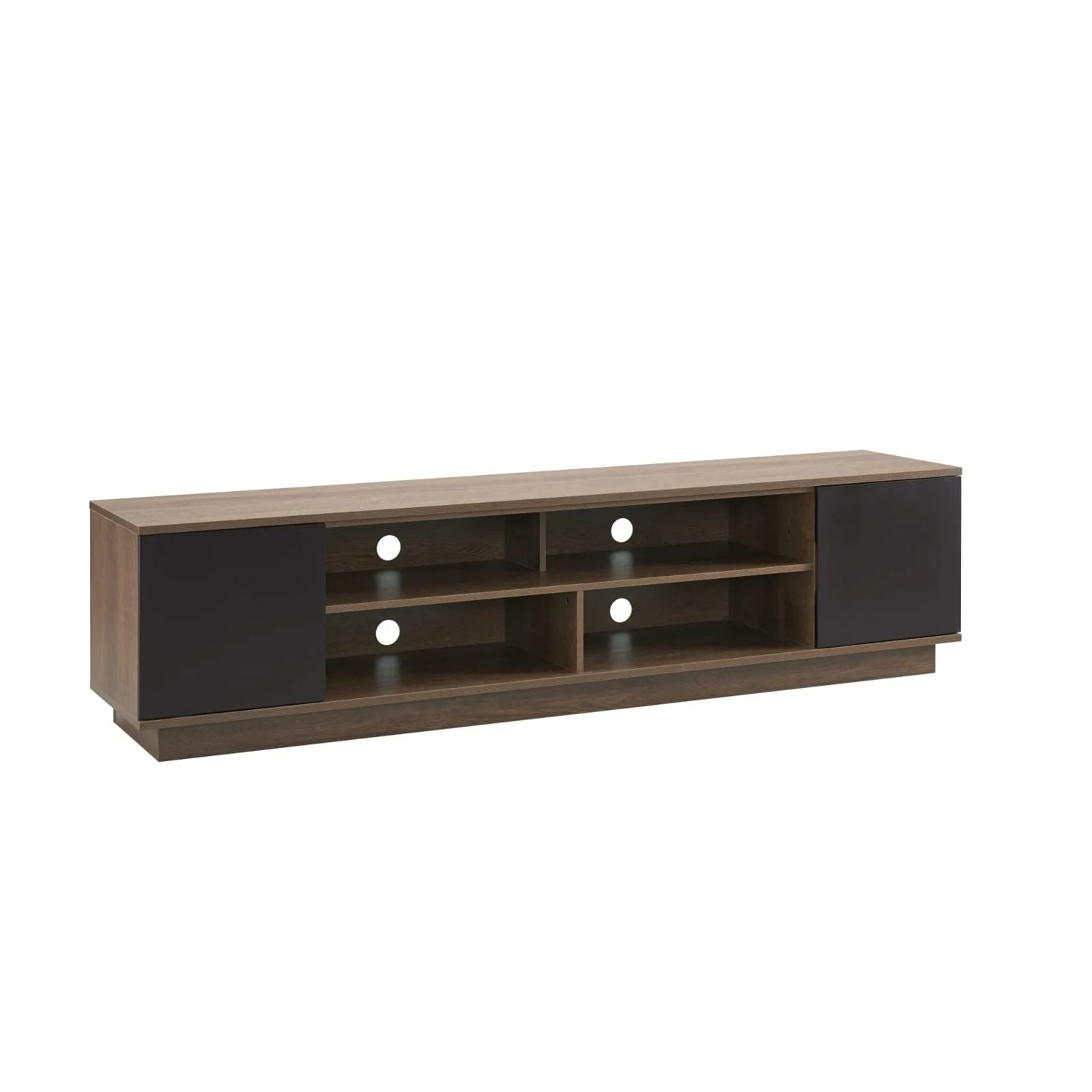 DELUX 200cm TV Unit, Dark Oak and Black by Tauris™