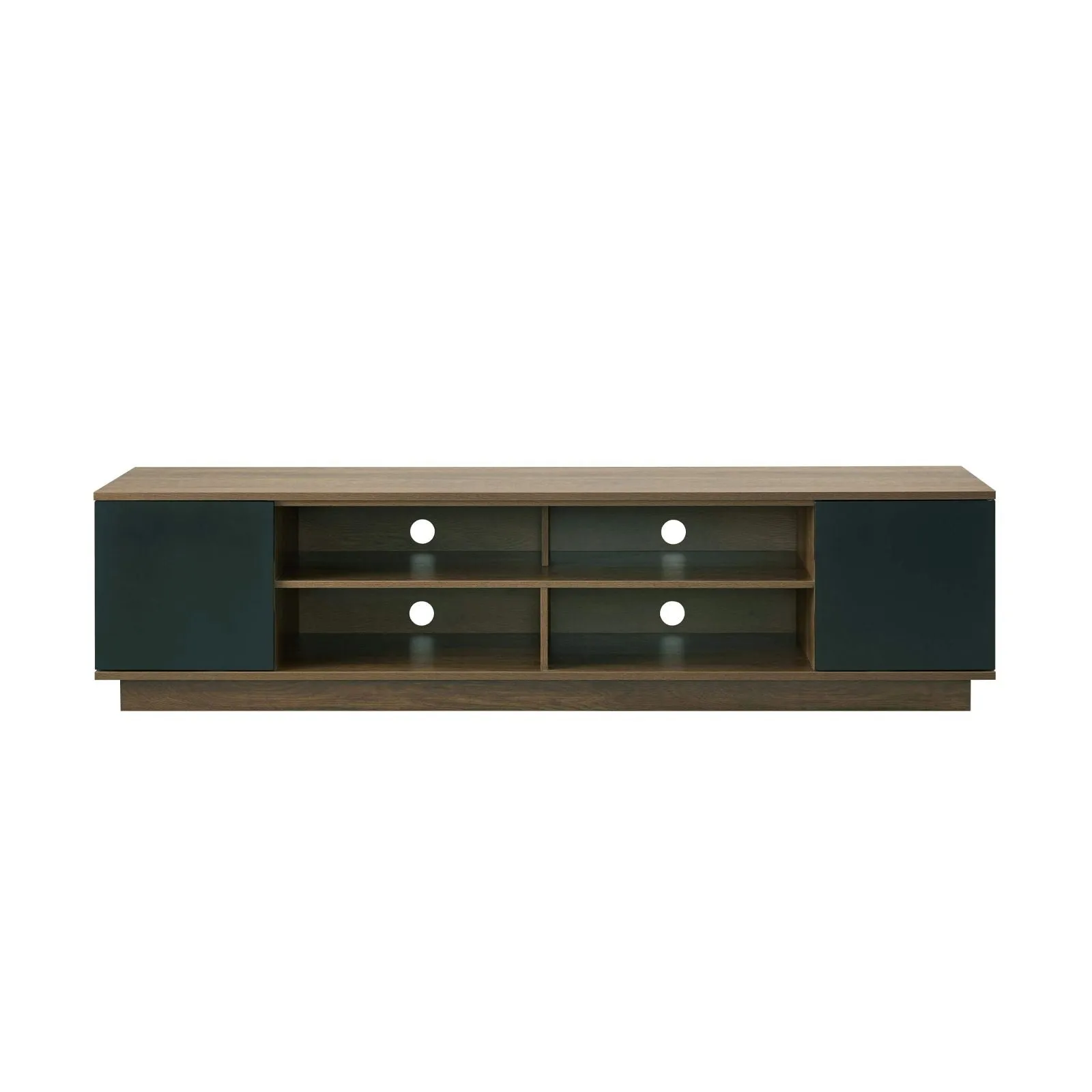 DELUX 200cm TV Unit, Dark Oak and Black by Tauris™