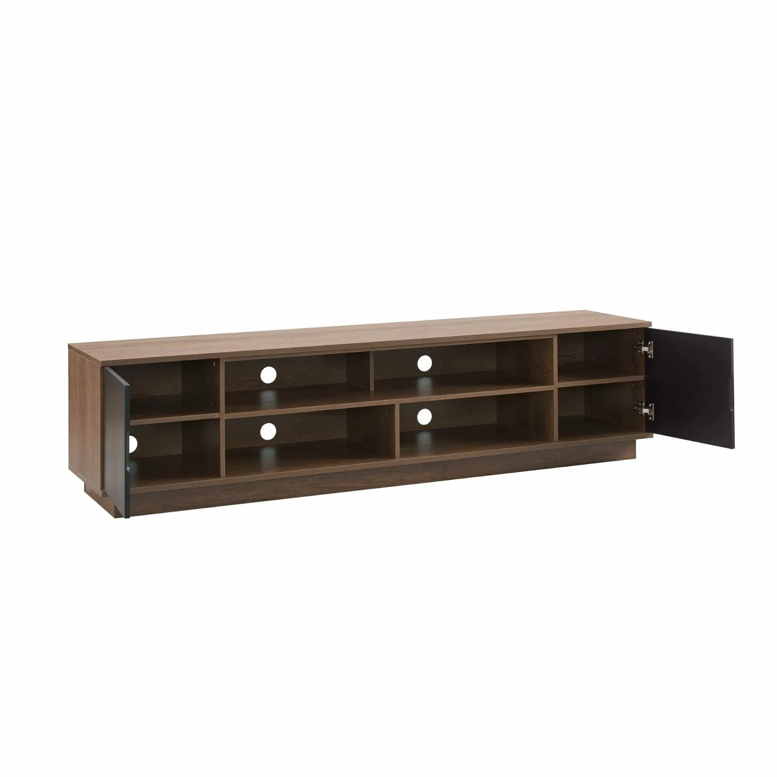 DELUX 200cm TV Unit, Dark Oak and Black by Tauris™