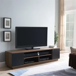 DELUX 200cm TV Unit, Dark Oak and Black by Tauris™