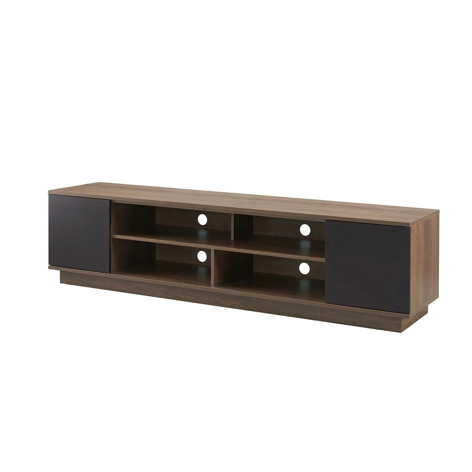 DELUX 200cm TV Unit, Dark Oak and Black by Tauris™