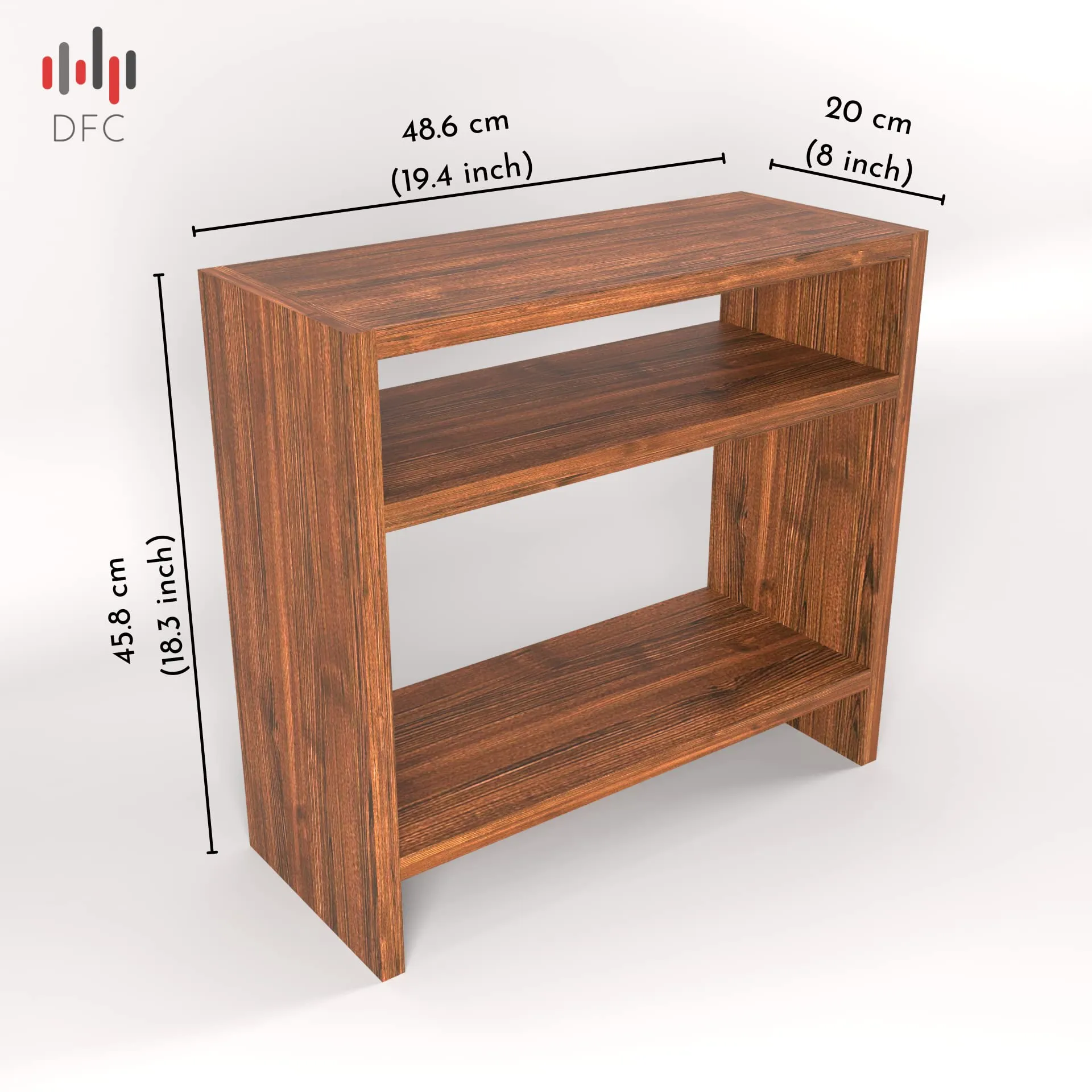 DFC Krisk Engineered Wood Multipurpose Side Table for Living Room & Bedside with Storage (Oak)