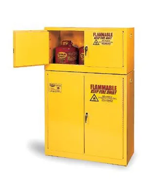 Eagle 12 Gallon Yellow One Shelf With One Door Self-Closing Flammable Safety Storage Cabinet