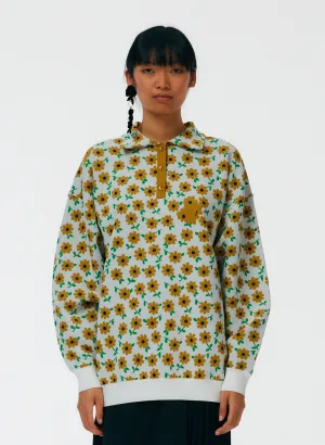 Flora Jacquard Oversized Rugby Sweater