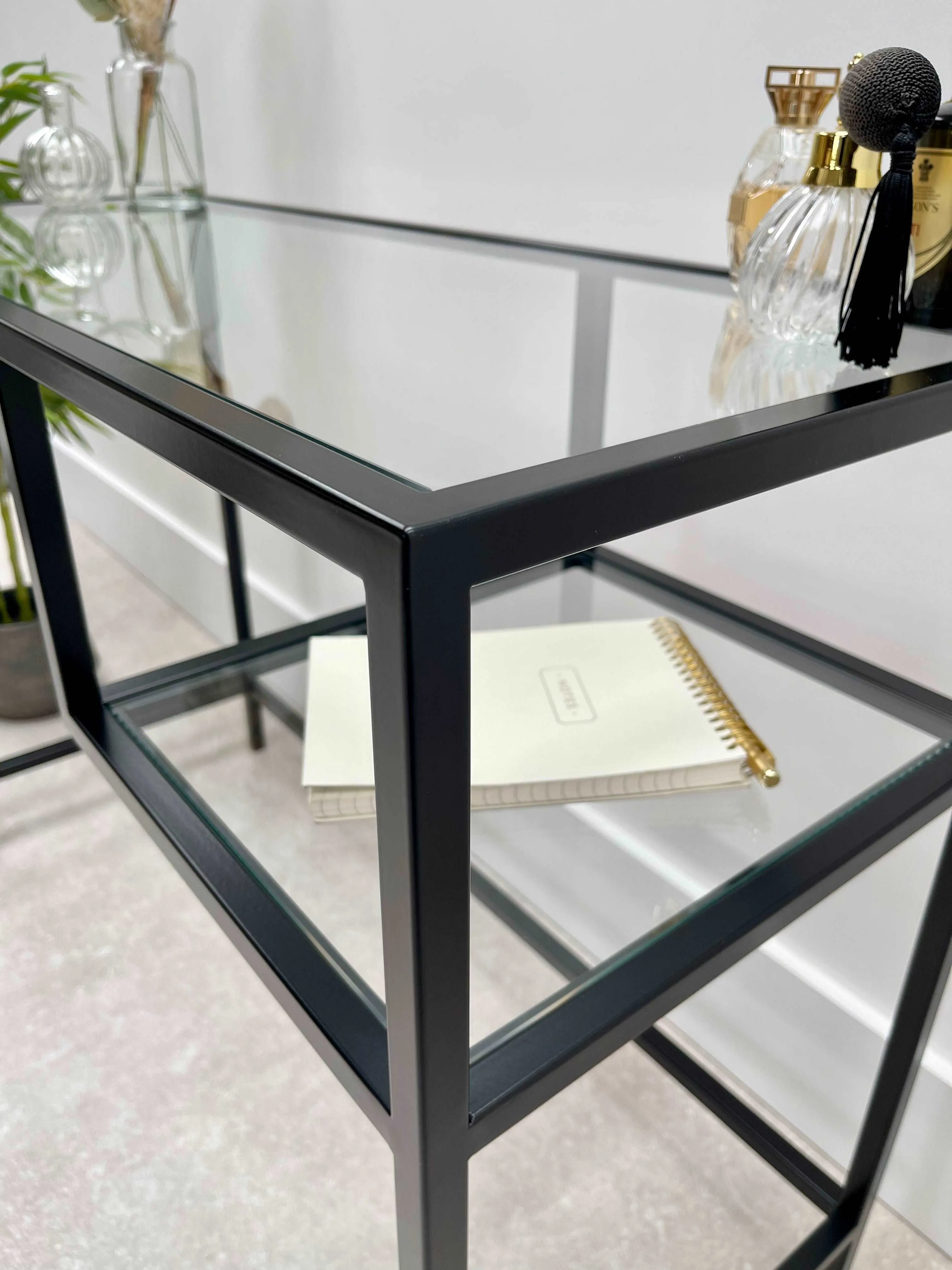 Glass Metal Dressing Table