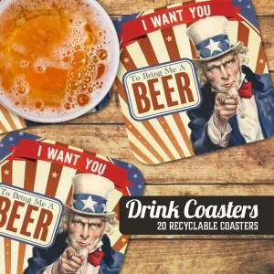 I Want You to Bring Me a Beer, Americana Coaster Set