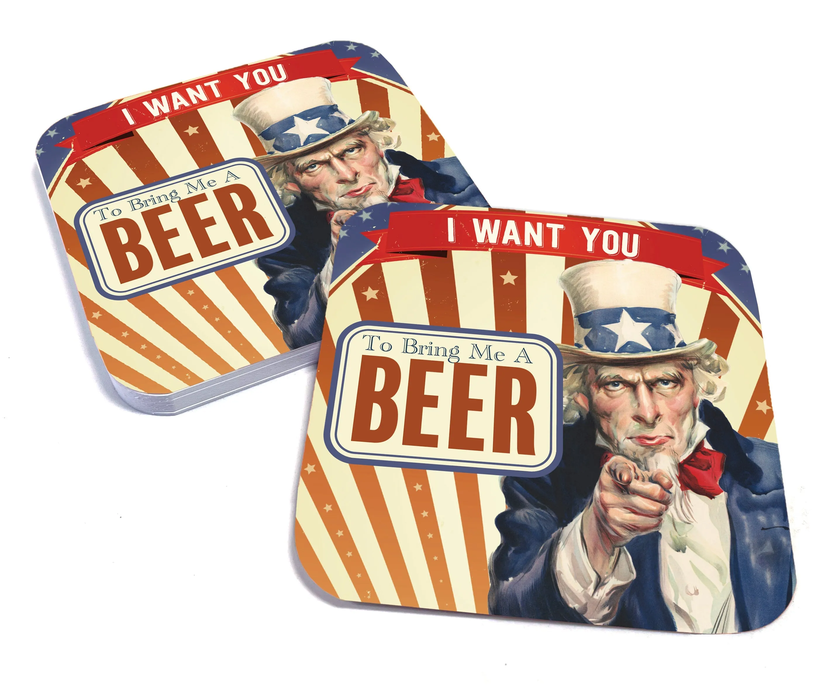 I Want You to Bring Me a Beer, Americana Coaster Set