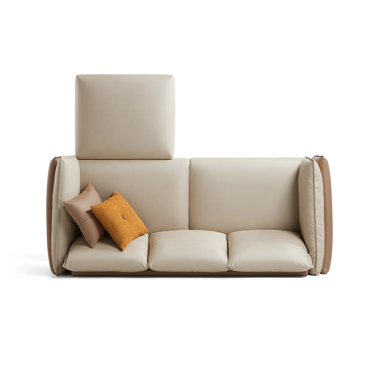 Italian 3-seater Minimalist Style Sofa with Ottoman