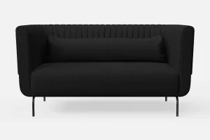 Jackson 2 Seater Sofa Black Leather