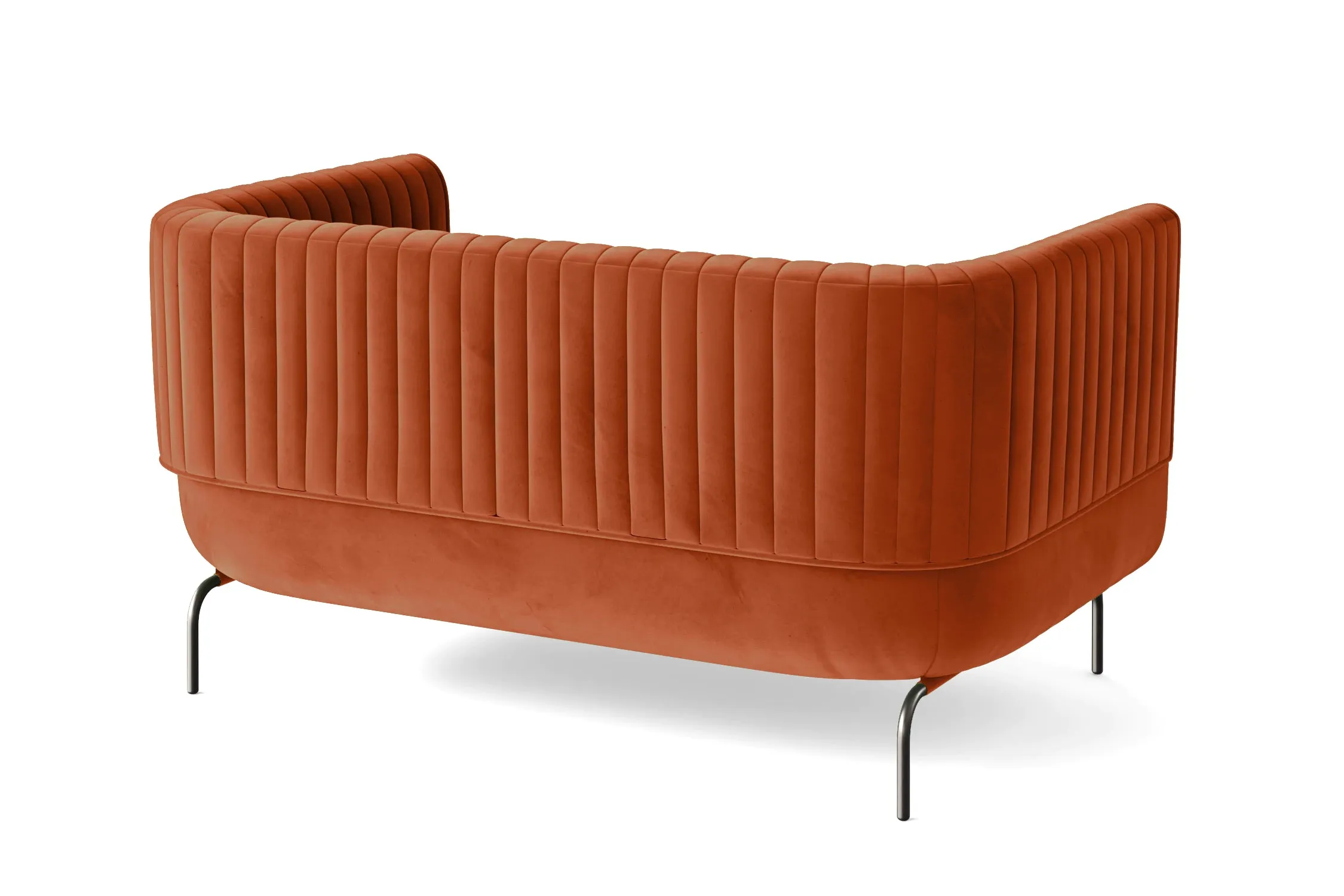 Jackson 2 Seater Sofa Orange Velvet