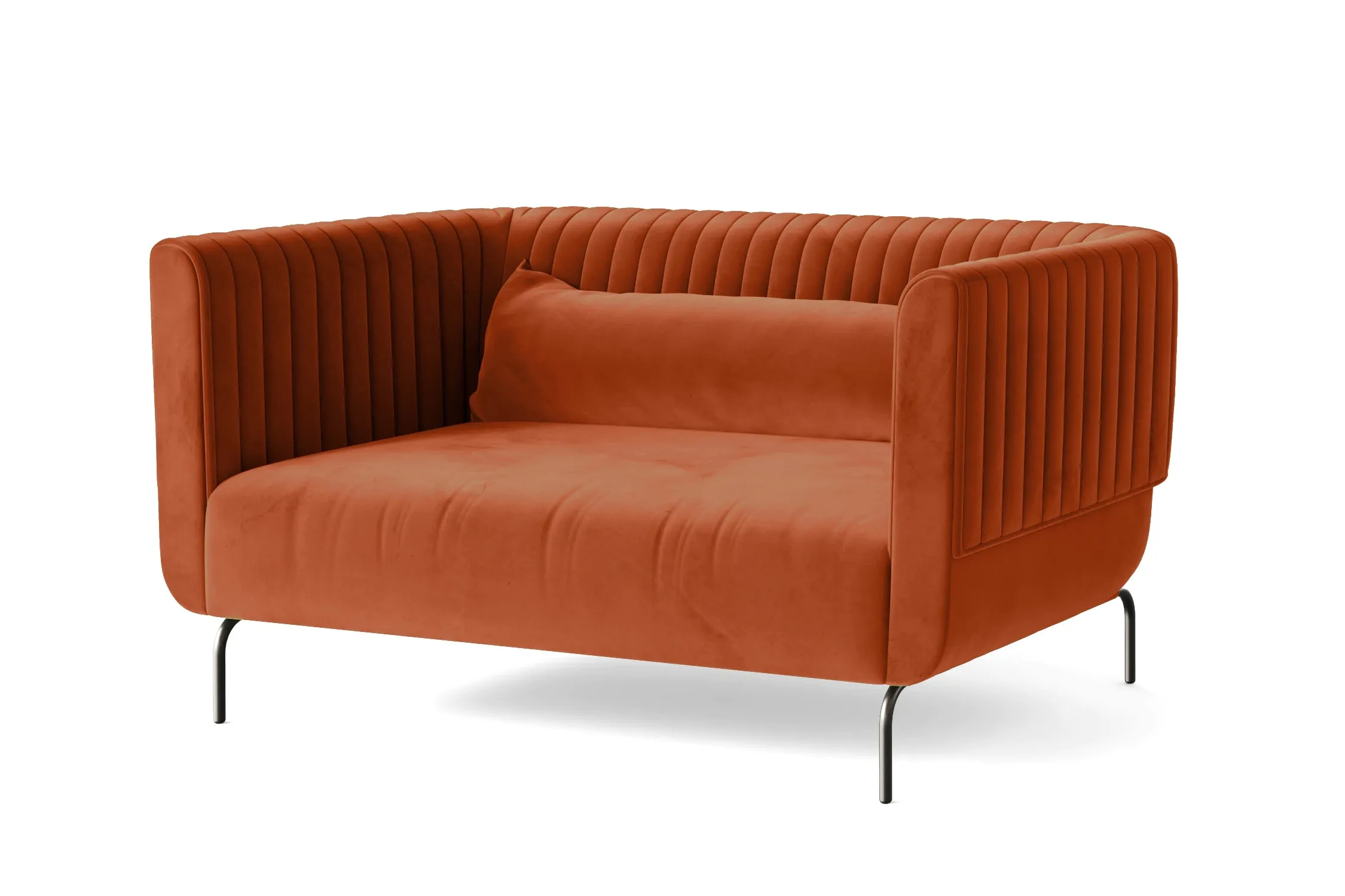 Jackson 2 Seater Sofa Orange Velvet